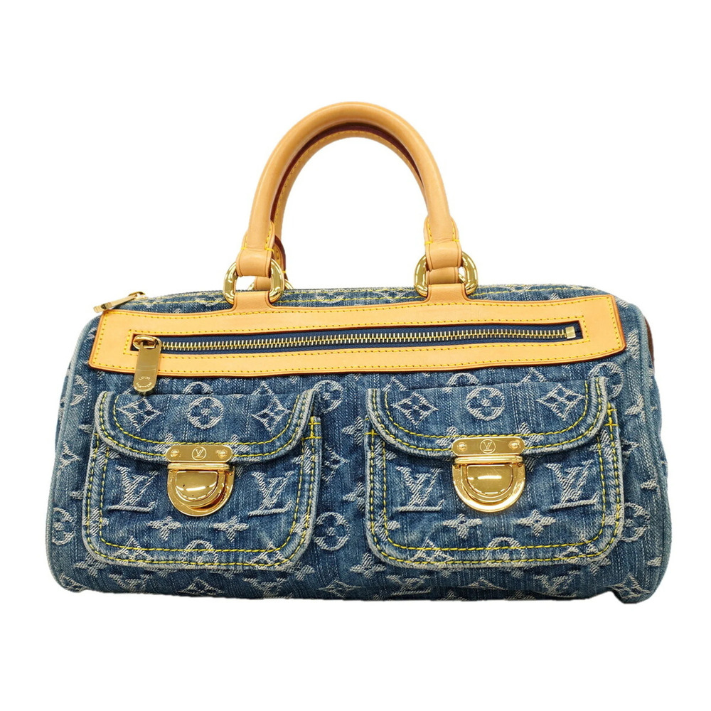 Louis Vuitton Monogram Denim Neo Speedy Handbag M95019 Blue Women's